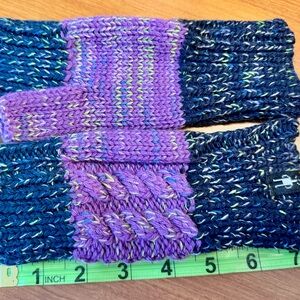 Multicolor Knit Fingerless Gloves